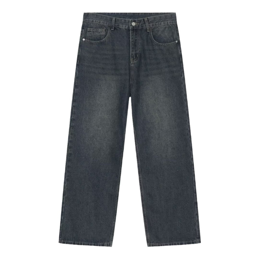 Street Distressed Retro Washed Jeans Male And Female